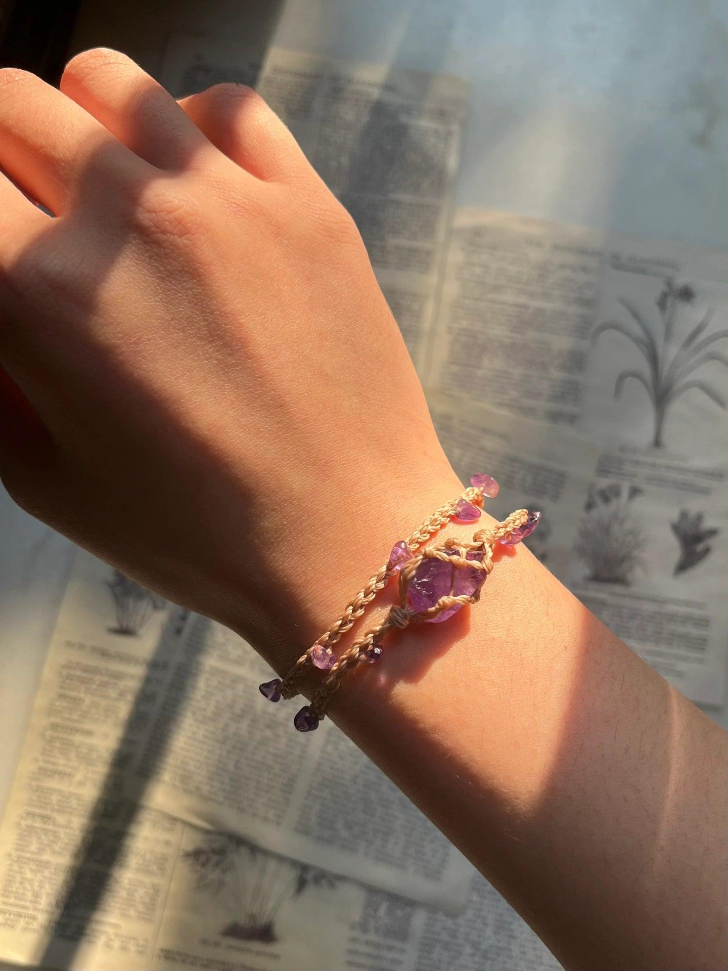 Amethyst Double Layer Bracelet