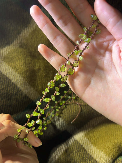 Three-layer Peridot Bracelet