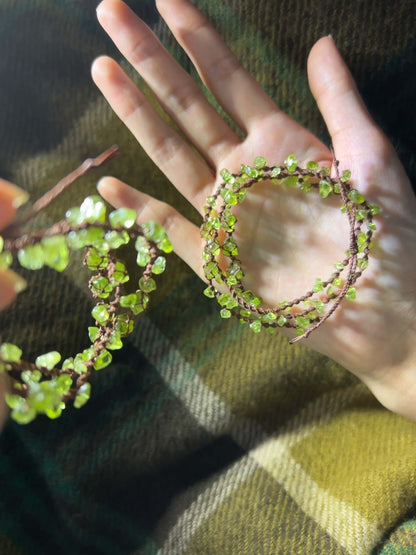 Three-layer Peridot Bracelet