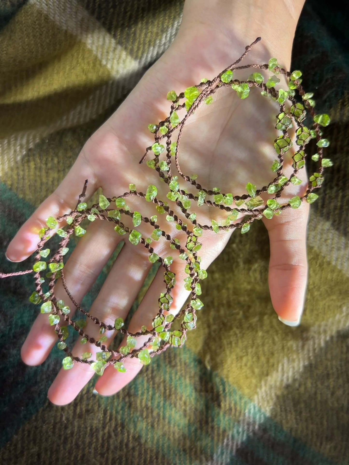 Three-layer Peridot Bracelet
