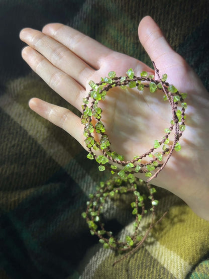 Three-layer Peridot Bracelet