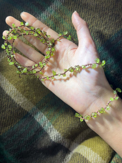 Three-layer Peridot Bracelet