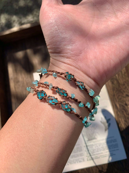 Three-Layer Apatite Bracelet