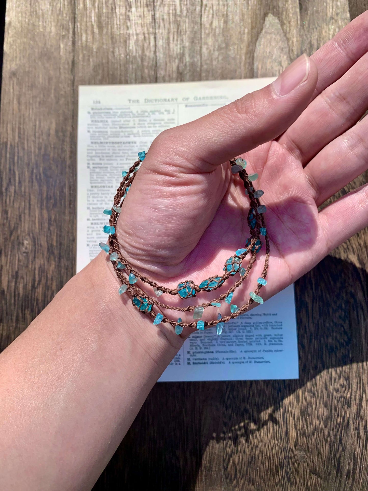 Three-Layer Apatite Bracelet