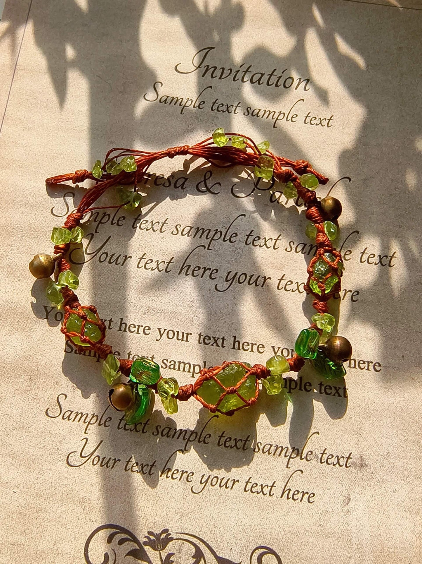 Peridot Bell Bracelet