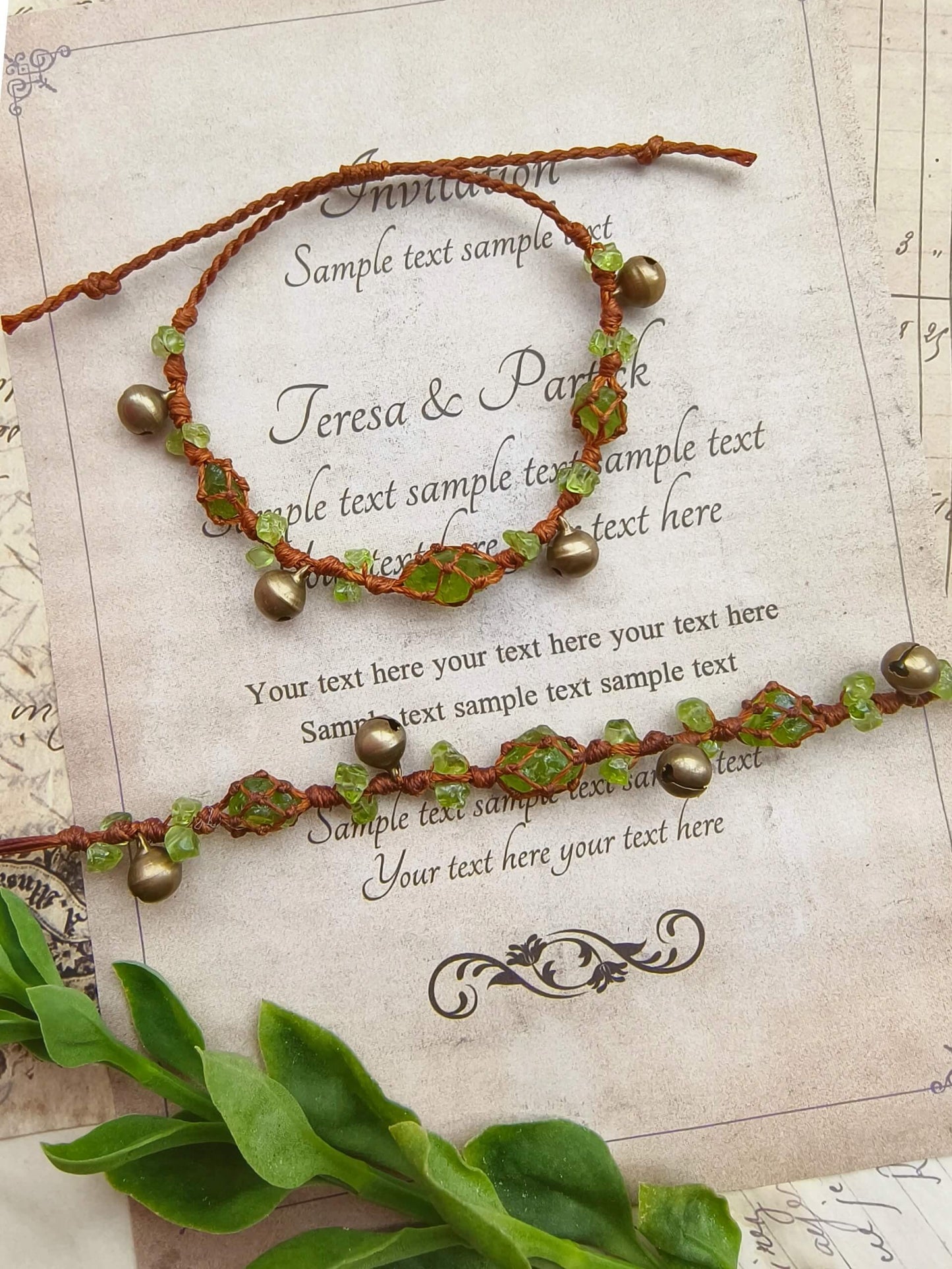 Peridot Bell Bracelet